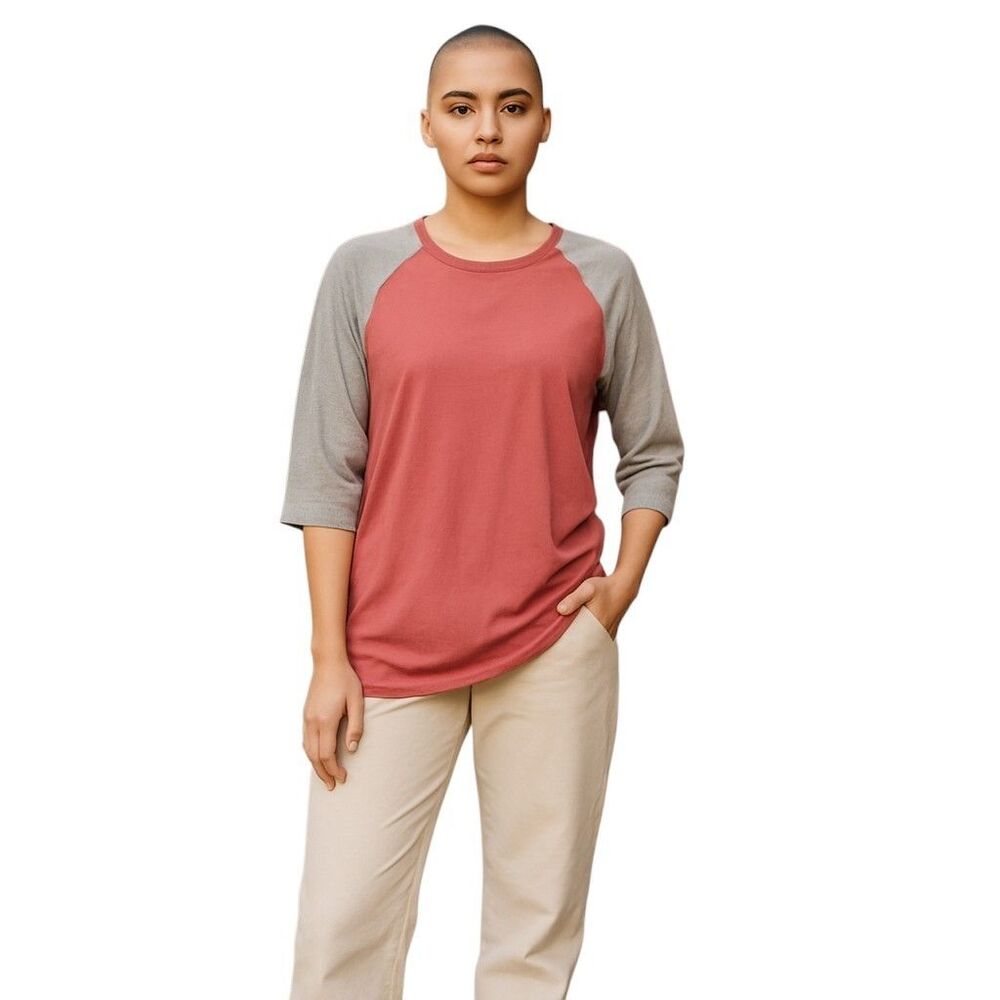 Lulu Roe Womens Sz XL Pink Solid 3/4 Sleeve Blouse